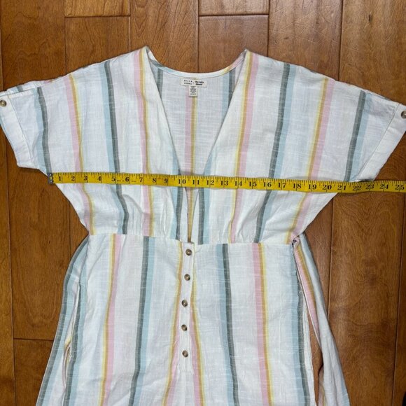 Billabong x The Salty Blonde Weaver Striped Jumpsuit Size M Beach Wide Leg Tie - Picture 15 of 16